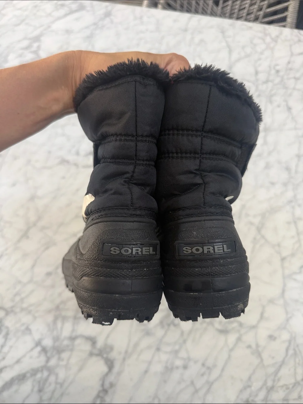 Sorel Black Childrens Snow Commander Toddler Little Kid Snow Boots Sz 12